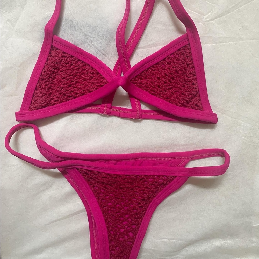 Posh Pua pink crochet set